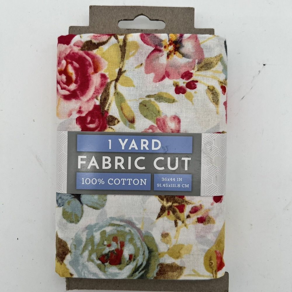 Floral Pattern Fabric Cut~David Textiles Inc. 1 yard 100% Cotton